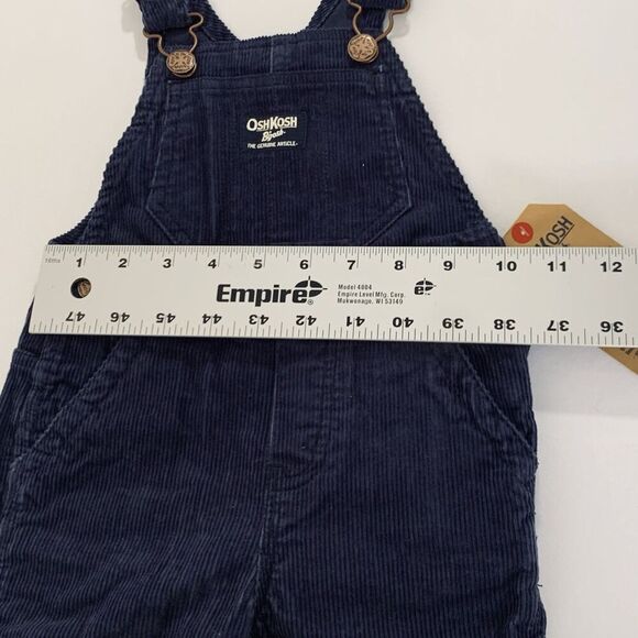 NWT OshKosh B'Gosh Corduroy Overalls Baby 18 Months Navy Blue Soft Classic Play - Picture 9 of 11